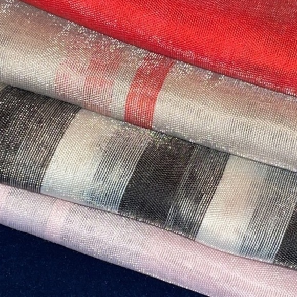 Fashion Scarves Beige Striped 💯 Viscose - Picture 5 of 14